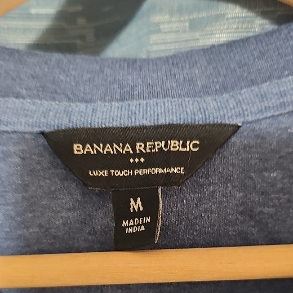 Banana Republic Blue Polo Shirt Short Sleeve Casual - Picture 2 of 3